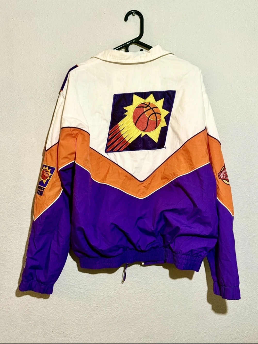 Vintage Starter Phoenix Suns Purple & Orange Retro Windbreaker Jacket Medium sz